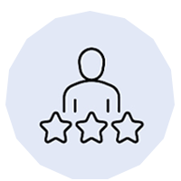 Icon of man working on a PC