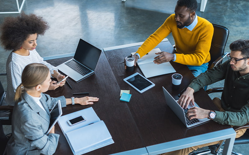 Business meeting in a modern office
