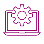 Laptop gear icon