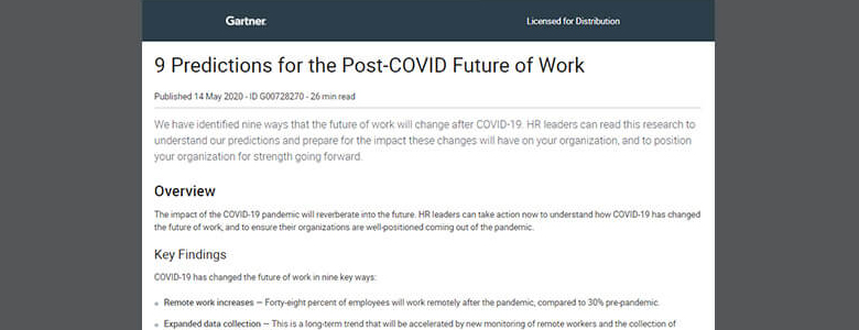Artikel 9 Vorhersagen für Future of Work nach Covid Bild